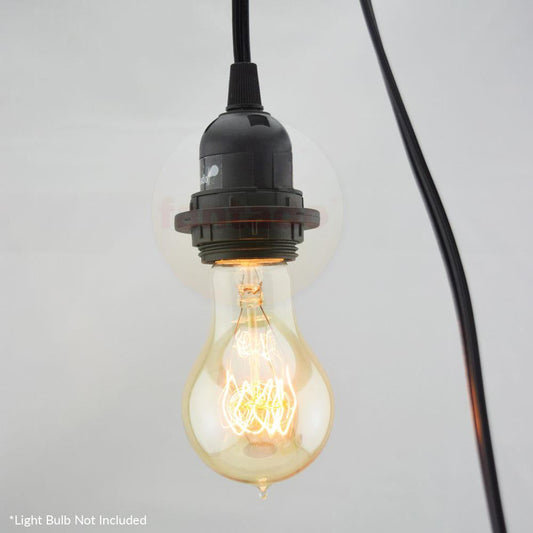 Single Socket Black Pendant Light Lamp Cord for Lanterns & Light Bulbs, Switch, 11 FT - PaperLanternStore.com - Paper Lanterns, Decor, Party Lights & More