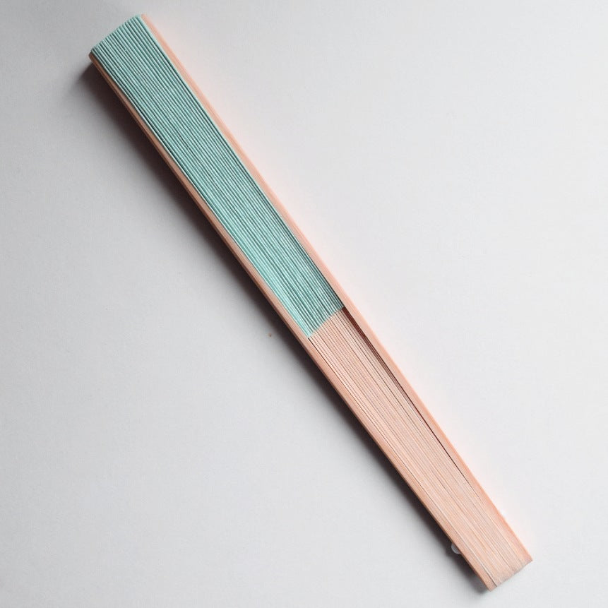 9" Arctic Spa Blue Paper Hand Fans for Weddings, Premium Paper Stock (10 Pack)