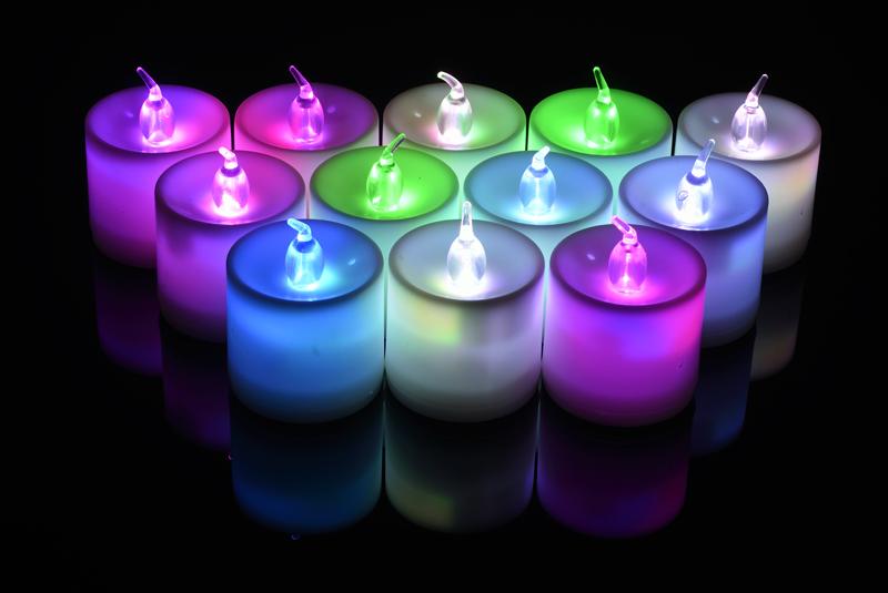 Large RGB (Color Changing) Flameless LED Battery Operated Candle (12 PACK) - PaperLanternStore.com - Paper Lanterns, Decor, Party Lights & More