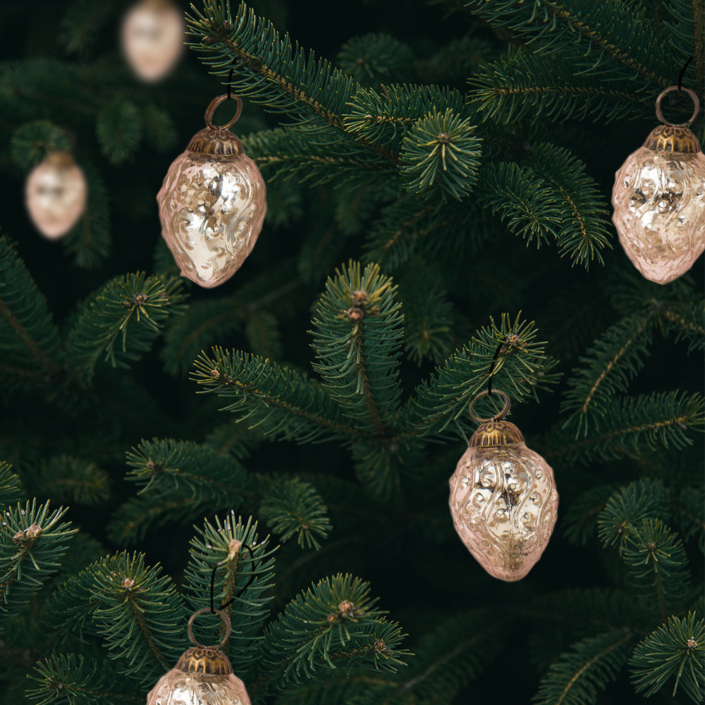 6 Pack | Mercury Glass Mini Ornaments (1 to 1.5-Inch, Silver, Marie) - Great Gift Idea, Vintage-Style Decoration for Christmas, Home Decor and Parties - PaperLanternStore.com - Paper Lanterns, Decor, Party Lights & More