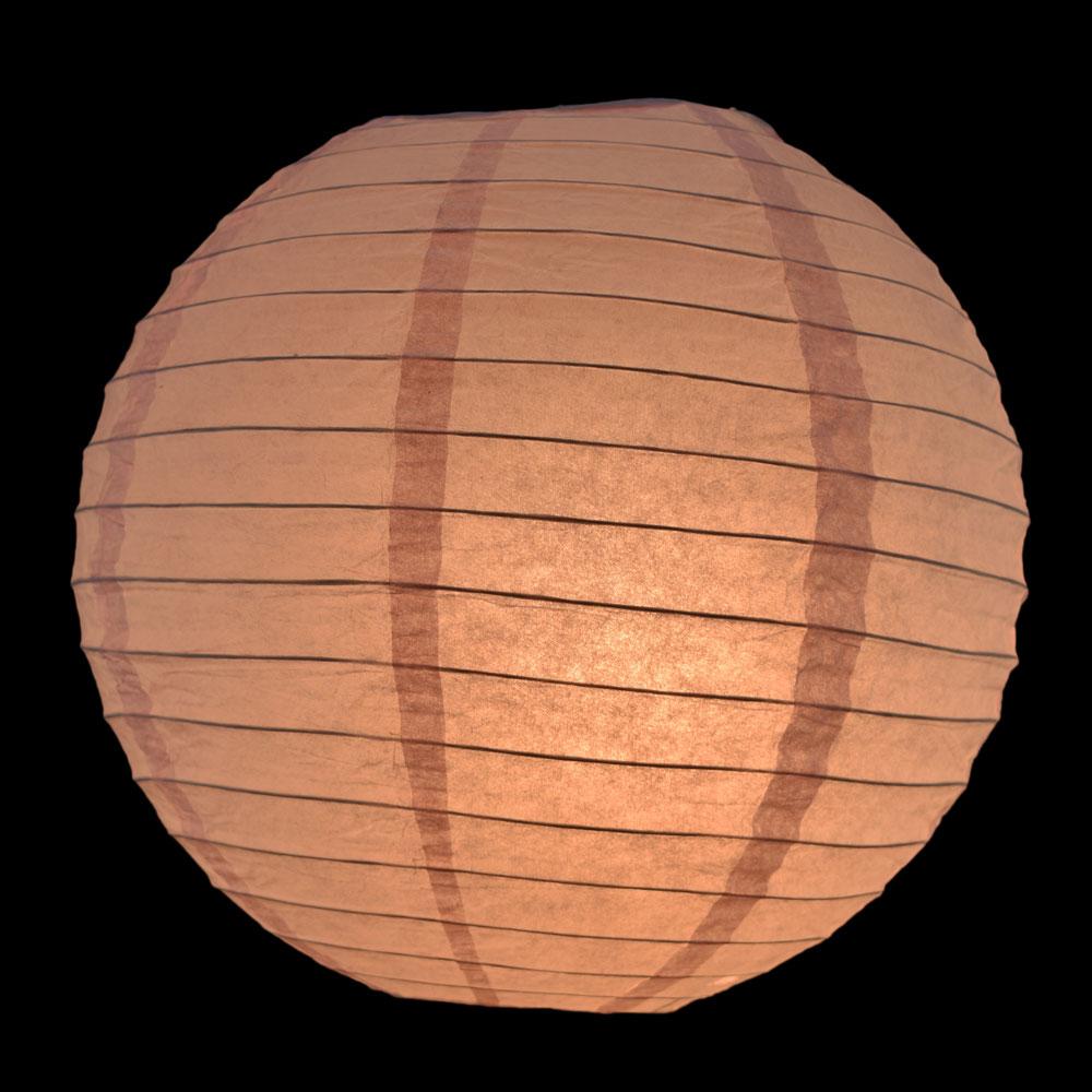 8/12/16" Pink Round Paper Lanterns, Even Ribbing (3-Pack Cluster) - PaperLanternStore.com - Paper Lanterns, Decor, Party Lights & More