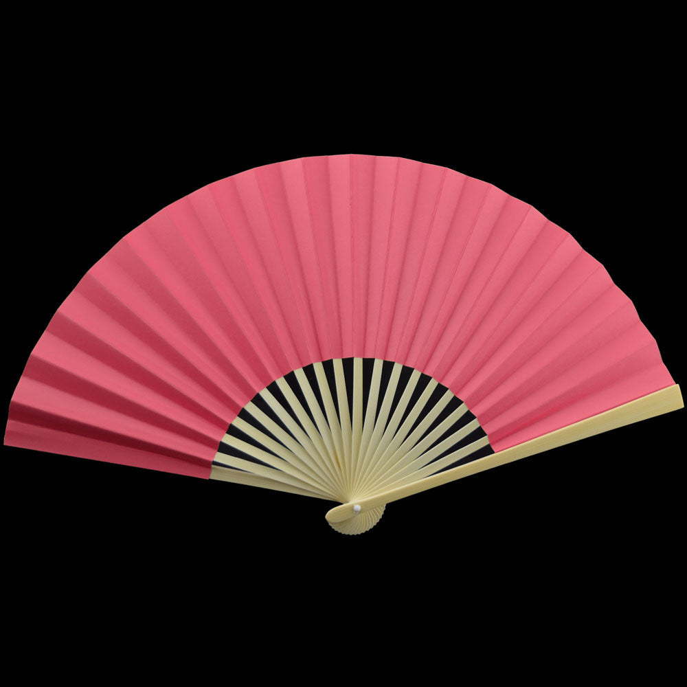 9" Fuchsia / Hot Pink Paper Hand Fans for Weddings, Premium Paper Stock (10 Pack) - PaperLanternStore.com - Paper Lanterns, Decor, Party Lights & More