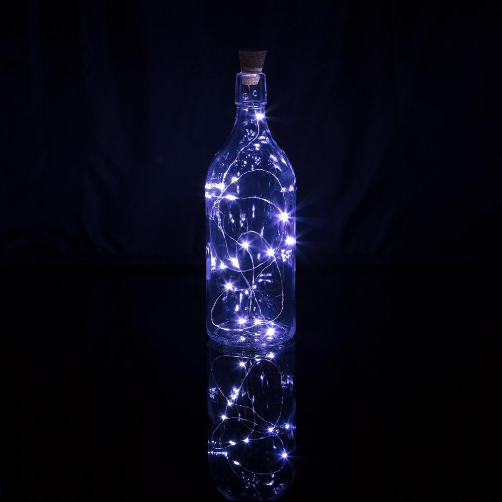 15 Super Bright Cool White LED Battery Operated Wine Bottle lights With Real Cork DIY Fairy String Light For Home Wedding Party Decoration - PaperLanternStore.com - Paper Lanterns, Decor, Party Lights & More