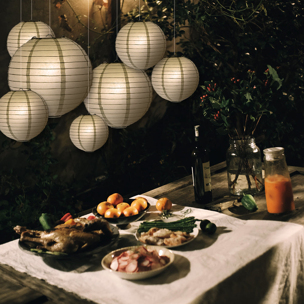 Ultimate 20pc Silver Paper Lantern Party Pack - Assorted Sizes of 6, 8, 10, 12 for Weddings, Birthday, Events and Decor - PaperLanternStore.com - Paper Lanterns, Decor, Party Lights & More