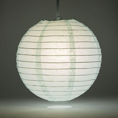 10" Arctic Spa Blue Round Paper Lantern, Even Ribbing, Chinese Hanging Wedding & Party Decoration - AsianImportStore.com - B2B Wholesale Lighting and Decor