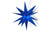 12" Dark Blue Weatherproof Moravian Star Lantern Lamp, Lit