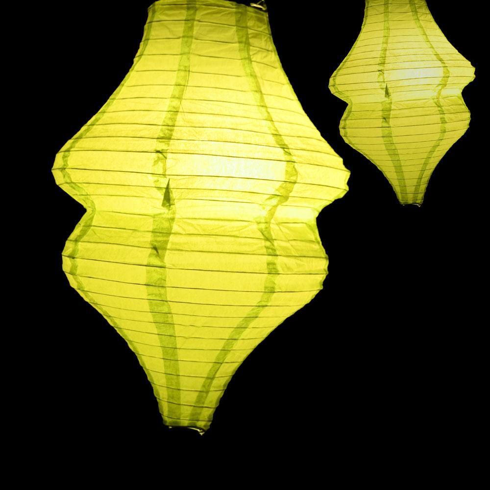 Light Lime Beehive Unique Shaped Paper Lantern, 10-inch x 14-inch - AsianImportStore.com - B2B Wholesale Lighting & Decor since 2002