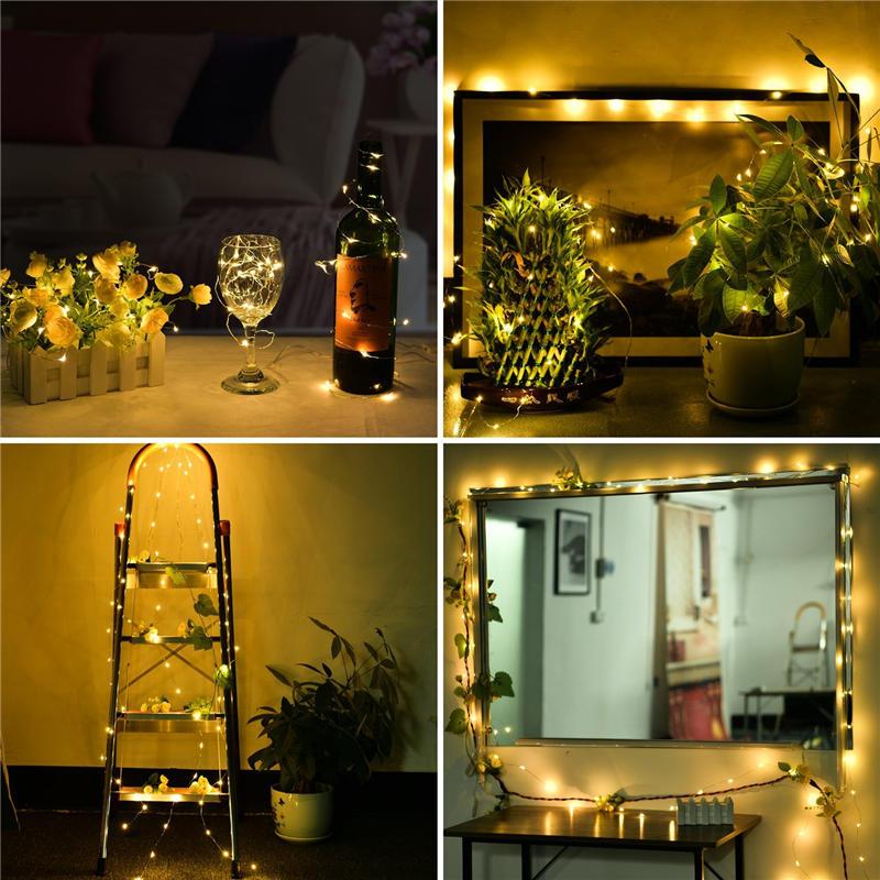 7.5 FT | 20 LED Battery Operated Warm White Fairy String Lights With Copper Wire - AsianImportStore.com - B2B Wholesale Lighting and Decor