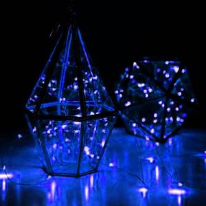 7 FT | 20 LED Weatherproof Battery Operated Copper Wire Blue Fairy String Lights With Timer - AsianImportStore.com - B2B Wholesale Lighting and Decor