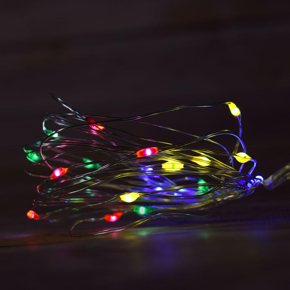 7 FT | 20 LED Weatherproof Battery Operated Copper Wire RGB Multi-color LED Fairy String Lights With Timer - AsianImportStore.com - B2B Wholesale Lighting and Decor