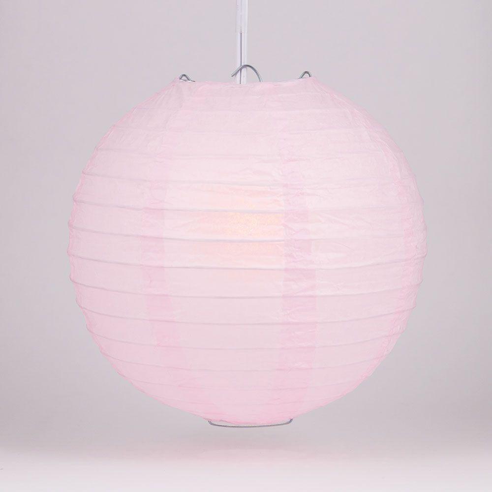 4" Pink Round Paper Lantern, Even Ribbing, Hanging Decoration (10 PACK) - AsianImportStore.com - B2B Wholesale Lighting and Decor