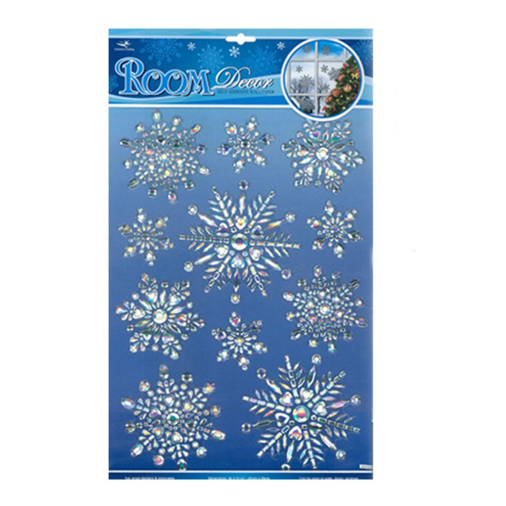  3-D Pop-Up Frozen Christmas Snowflake Prismatic Sticker Set Window / Room Decals (11-PACK) - AsianImportStore.com - B2B Wholesale Lighting and Decor