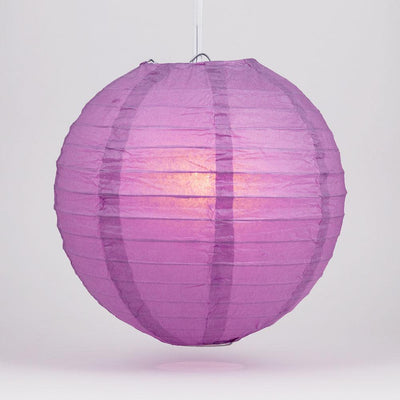 36" Violet / Orchid Jumbo Round Paper Lantern, Even Ribbing, Chinese Hanging Wedding & Party Decoration - AsianImportStore.com - B2B Wholesale Lighting and Decor