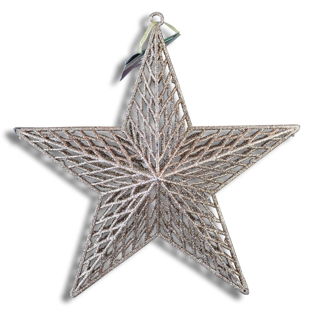  12" Large Copper Glittered Star Hanging Ornaments Christmas Tree Wedding Party Home Decoration - AsianImportStore.com - B2B Wholesale Lighting and Decor