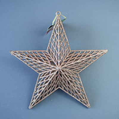 12" Large Copper Glittered Star Hanging Ornaments Christmas Tree Wedding Party Home Decoration - AsianImportStore.com - B2B Wholesale Lighting and Decor