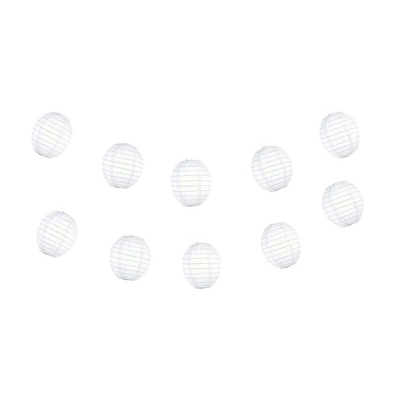 4 Inch White Kawaii Unique Shaped Paper Lantern (10-PACK) - AsianImportStore.com - B2B Wholesale Lighting and Decor