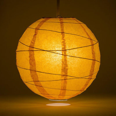 6" Orange Round Paper Lantern, Crisscross Ribbing, Hanging Decoration - AsianImportStore.com - B2B Wholesale Lighting and Decor