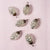 6 Pack | 1.5-Inch Silver Willow Mercury Glass Pine Cone Ornaments Christmas Tree Decoration