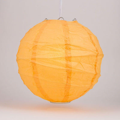 6" Papaya Round Paper Lantern, Crisscross Ribbing, Hanging Decoration - AsianImportStore.com - B2B Wholesale Lighting and Decor