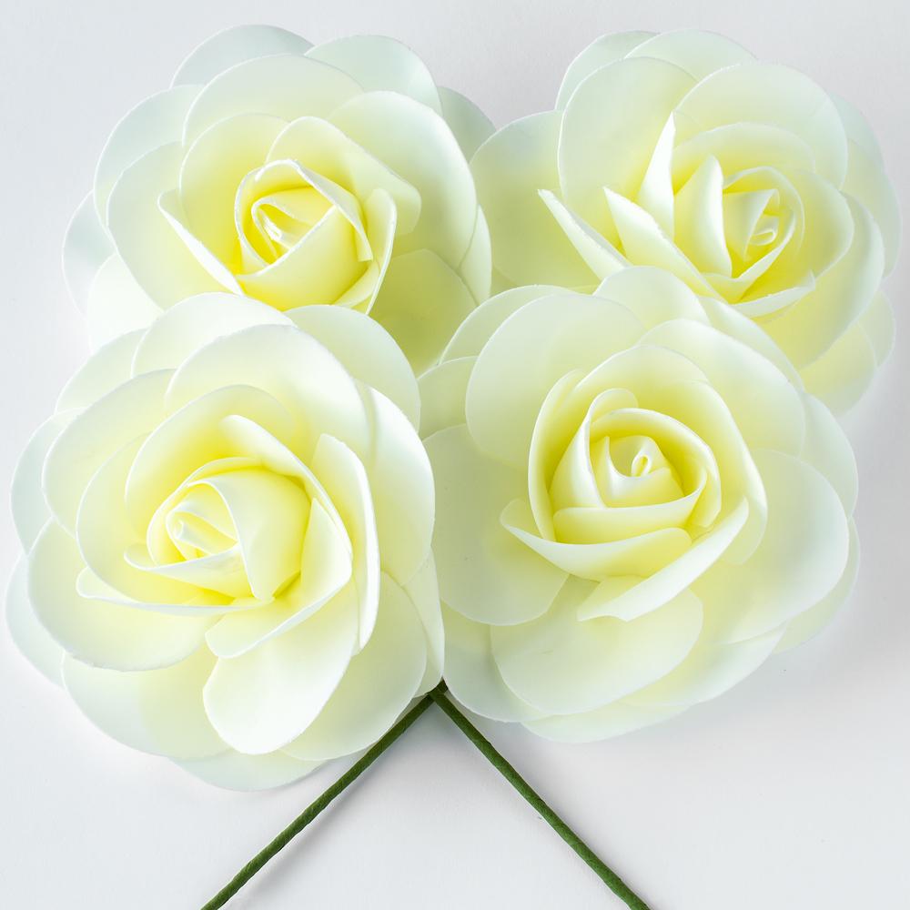 8-Inch Ivory Ranunculus Foam Flower Backdrop Wall Decor, 3D Premade (4-PACK)  for Weddings, Photo Shoots, Birthday Parties and more - AsianImportStore.com - B2B Wholesale Lighting and Decor