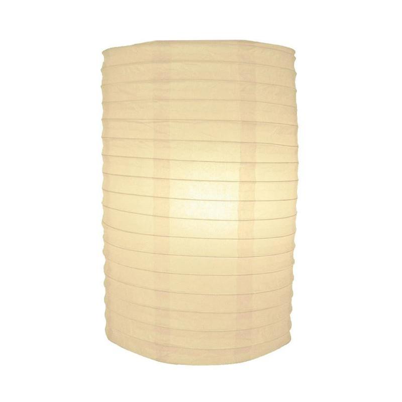 8" Beige Cylinder Paper Lantern - AsianImportStore.com - B2B Wholesale Lighting & Décor since 2002.