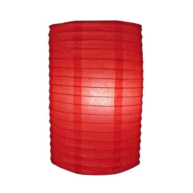 8" Red Cylinder Paper Lantern - AsianImportStore.com - B2B Wholesale Lighting and Decor
