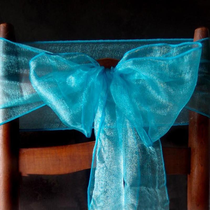 Turquoise Organza Chair Sashes, 9FT (100 PACK) - AsianImportStore.com - B2B Wholesale Lighting and Décor