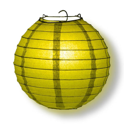 4" Pear Round Paper Lantern, Even Ribbing, Hanging Decoration (10-Pack) - AsianImportStore.com - B2B Wholesale Lighting and Decor