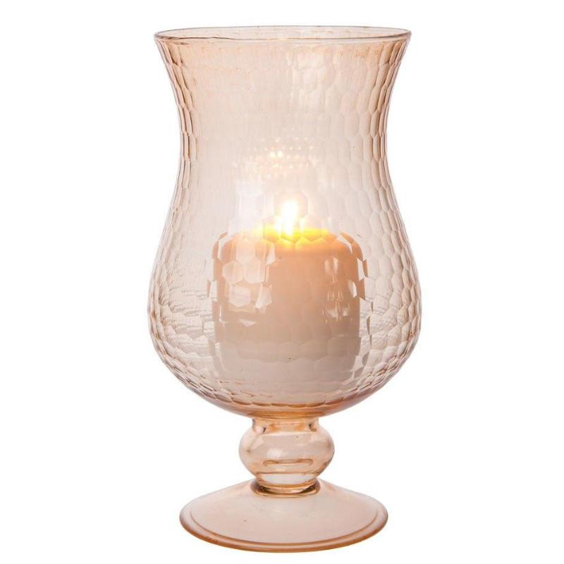 10" Large Vintage Pink Abigail Hurricane Candle Holder and Vase (20 PACK) - AsianImportStore.com - B2B Wholesale Lighting and Décor