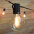 12 FT Shatterproof Light Bulb LED Outdoor Patio String Light Set, 10 Socket E12 C7 Base, Black Cord - AsianImportStore.com - B2B Wholesale Lighting & Decor since 2002