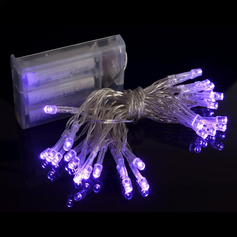 30 LED Purple Mini String Lights, 10.8 FT Clear Cord, Battery Operated Powered - AsianImportStore.com - B2B Wholesale Lighting and Decor