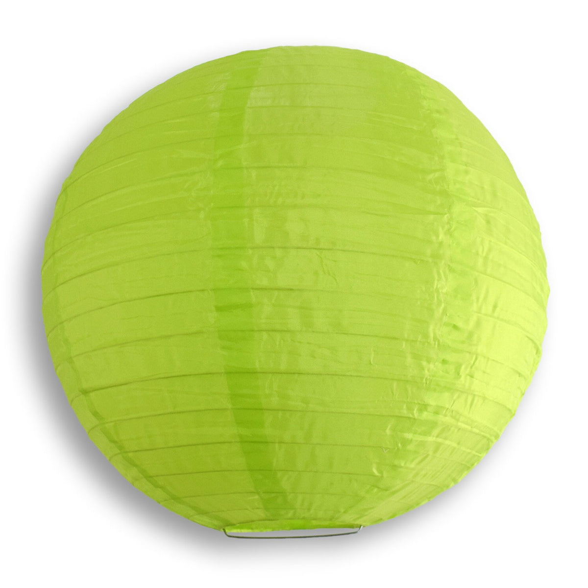 36" Apple Green Jumbo Shimmering Nylon Lantern, Even Ribbing, Durable, Dry Outdoor Hanging Decoration