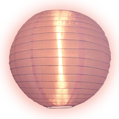 36" Light Purple Jumbo Shimmering Nylon Lantern, Even Ribbing, Durable, Dry Outdoor Hanging Decoration