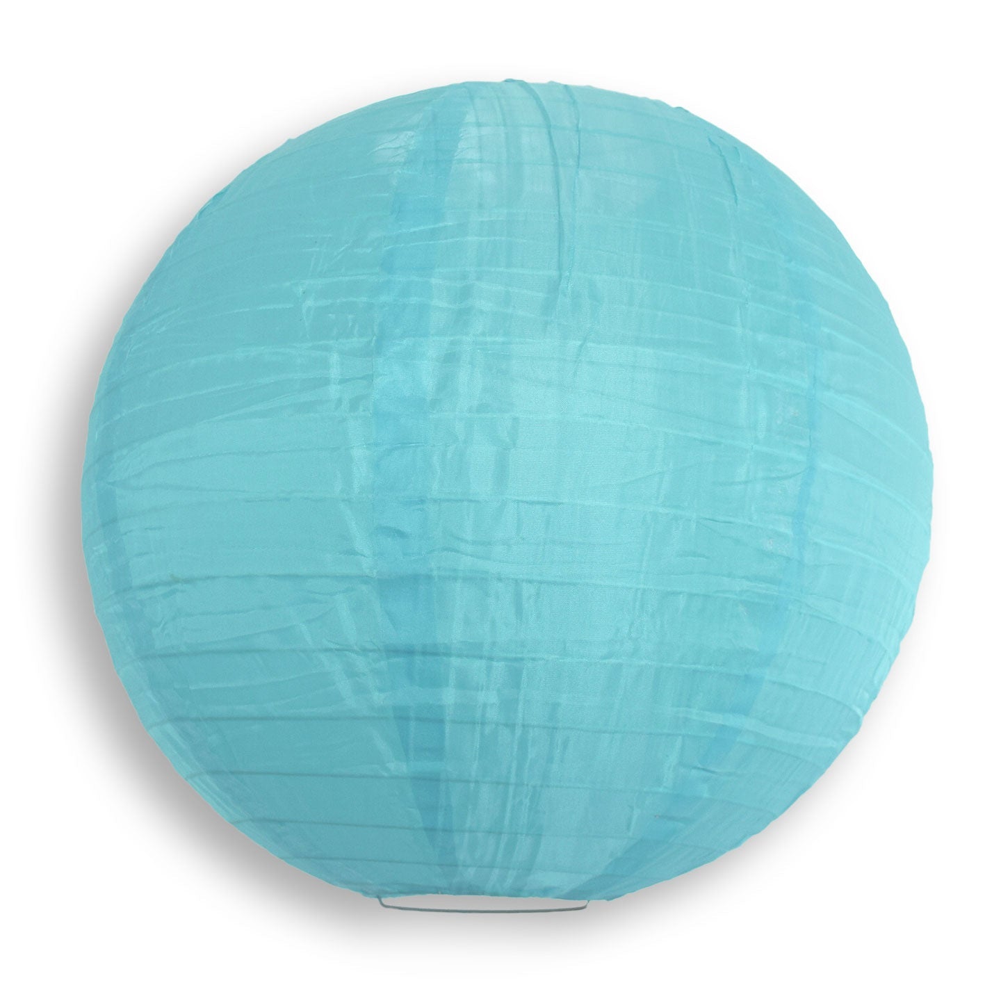 10 Inch Baby Blue Shimmering Nylon Lantern, Even Ribbing, Durable, Hanging