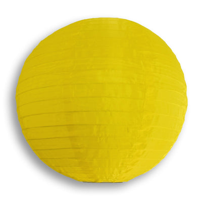 20" Yellow Shimmering Nylon Lantern, Even Ribbing, Durable, Hanging - AsianImportStore.com - B2B Wholesale Lighting & Décor since 2002.