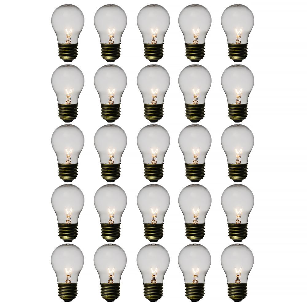 Clear 15-Watt Incandescent A15 Standard Replacement Light Bulbs, E26 Medium Base (25 PACK) - AsianImportStore.com - B2B Wholesale Lighting and Decor