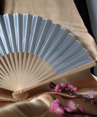 9" Arctic Spa Blue Silk Hand Fans for Weddings (10 Pack) - AsianImportStore.com - B2B Wholesale Lighting and Decor