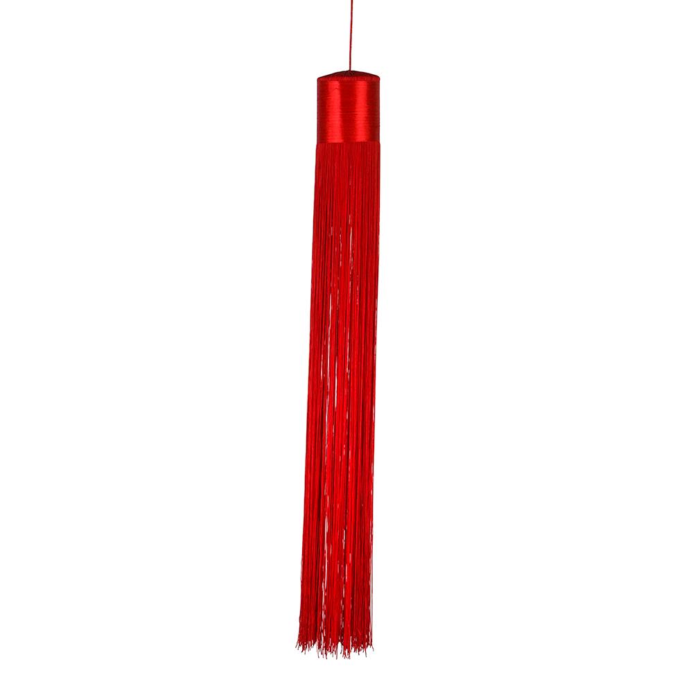  Jumbo 19" Long, Thick Red Tassel Strand with 10-FT Hanging Cord - 3.5" Diameter - AsianImportStore.com - B2B Wholesale Lighting and Decor