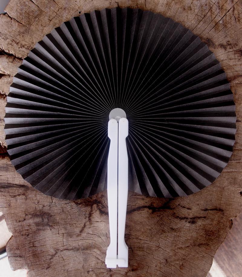 9" Black Accordion Paper Hand Fan for Weddings (100 PACK) - AsianImportStore.com - B2B Wholesale Lighting and Décor