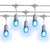 10 Suspended Multi-Color Outdoor Commercial String Light Set, 21 FT White Cord w/ 2-Watt Shatterproof LED Bulbs, Weatherproof SJTW