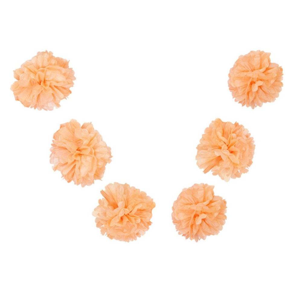 EZ-Fluff 6" Blush Hanging Tissue Paper Flower Pom Pom, Party Garland Decoration (100 PACK) - AsianImportStore.com - B2B Wholesale Lighting and Décor