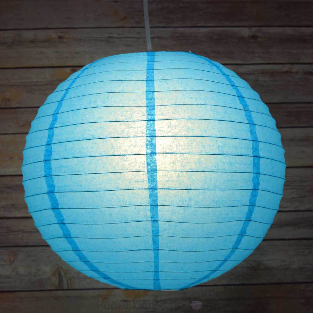  MoonBright 12" Turquoise Paper Lanterns Budget Friendly LED Lights (10-PACK Combo Kit) - AsianImportStore.com - B2B Wholesale Lighting and Decor