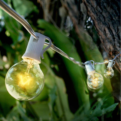 8" Christmas Holiday Gold Eyelet Paper Lantern String Light COMBO Kit (12 FT, EXPANDABLE, White Cord) - AsianImportStore.com - B2B Wholesale Lighting and Decor