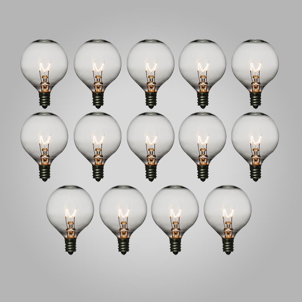 Clear 7-Watt Incandescent G50 Globe Light Bulbs, E12 Candelabra Base (14 PACK) - AsianImportStore.com - B2B Wholesale Lighting and Decor