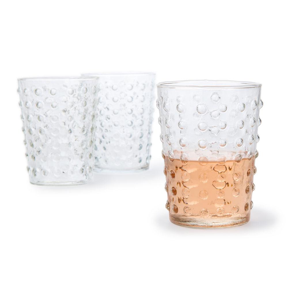 10 Ounce Clear Hobnail Design Glass Tumbler Drinkware - AsianImportStore.com - B2B Wholesale Lighting and Decor