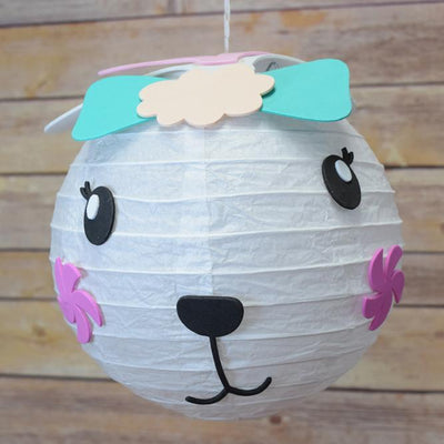8" Paper Lantern Animal Face DIY Kit - Rabbit / Bunny (Kid Craft Project) - AsianImportStore.com - B2B Wholesale Lighting & Decor since 2002
