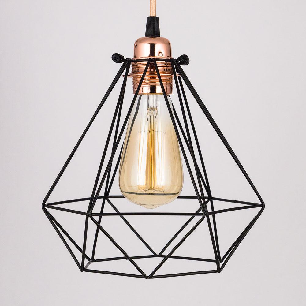 Geometric Diamond Vintage Edison Light Bulb Cage for Pendant Lights *Bulb Cage Only - AsianImportStore.com - B2B Wholesale Lighting and Decor