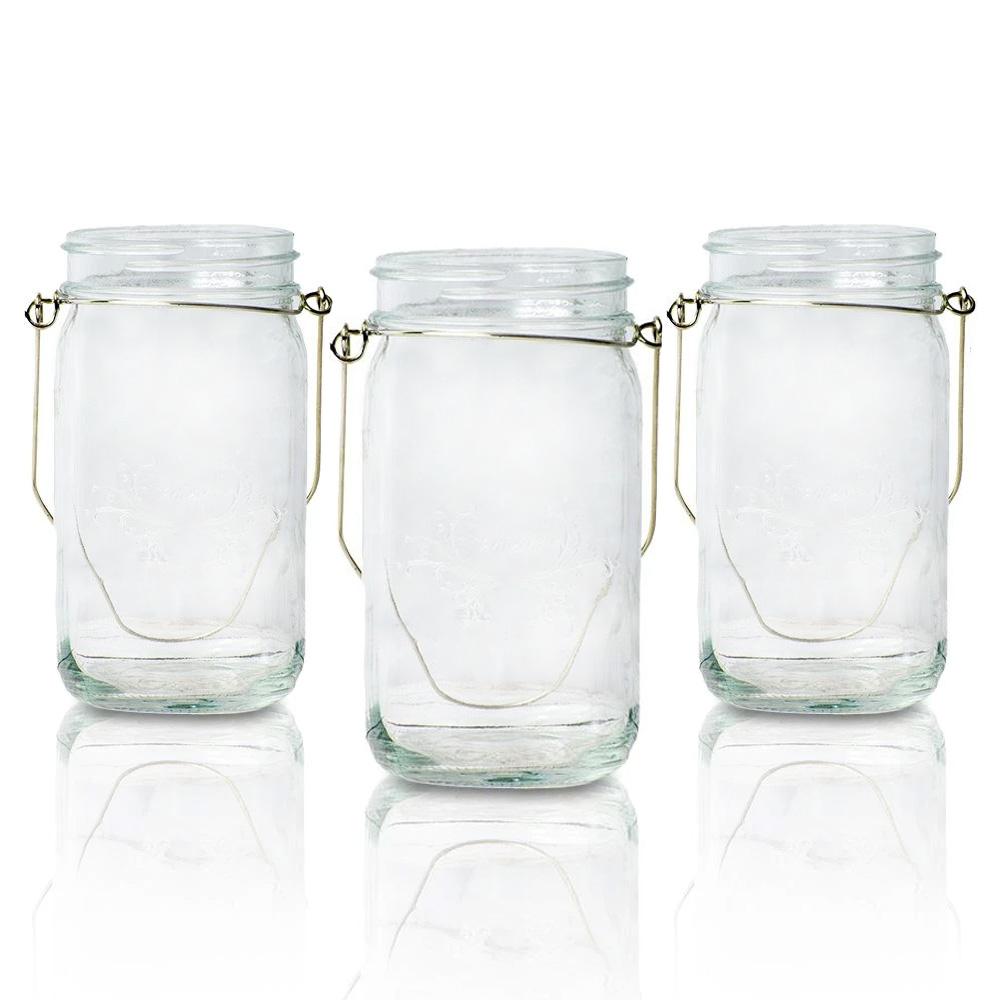 SINGLE Fantado Wide Mouth Clear Mason Jar w/ Handle, 32oz - AsianImportStore.com - B2B Wholesale Lighting and Decor