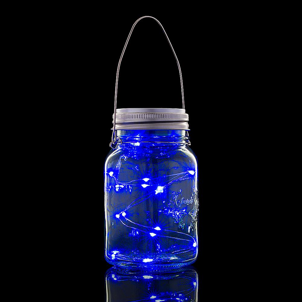  BULK PACK (6) Fantado Regular Mouth Lights Lime Mason Jar Lights w/ Hanging Blue Fairy LED Kit - AsianImportStore.com - B2B Wholesale Lighting and Decor