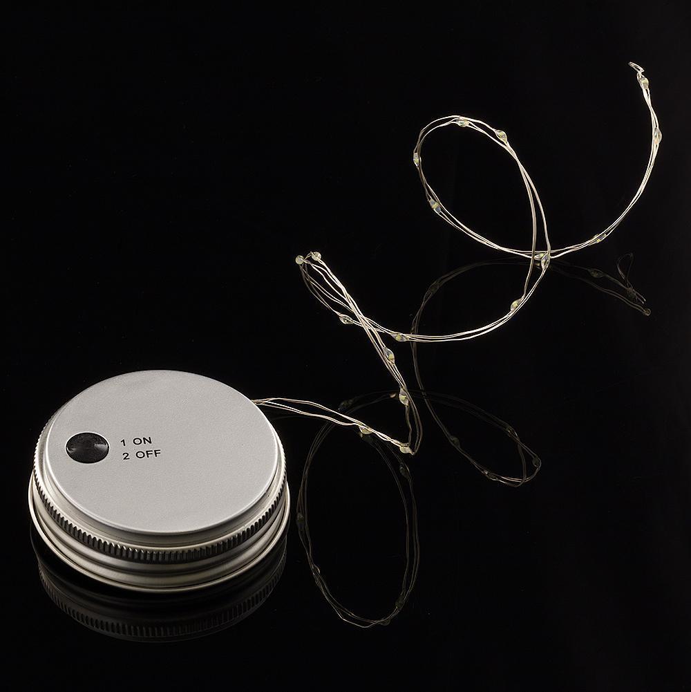 Fantado Regular Mouth Light Pink Mason Jar w/ Hanging White LED Fairy Light Kit (Battery Powered)